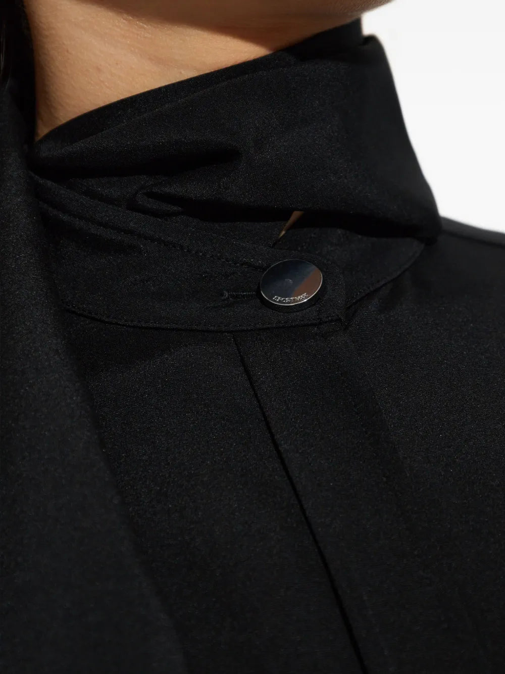 Esopo silk shirt scarf dress, black