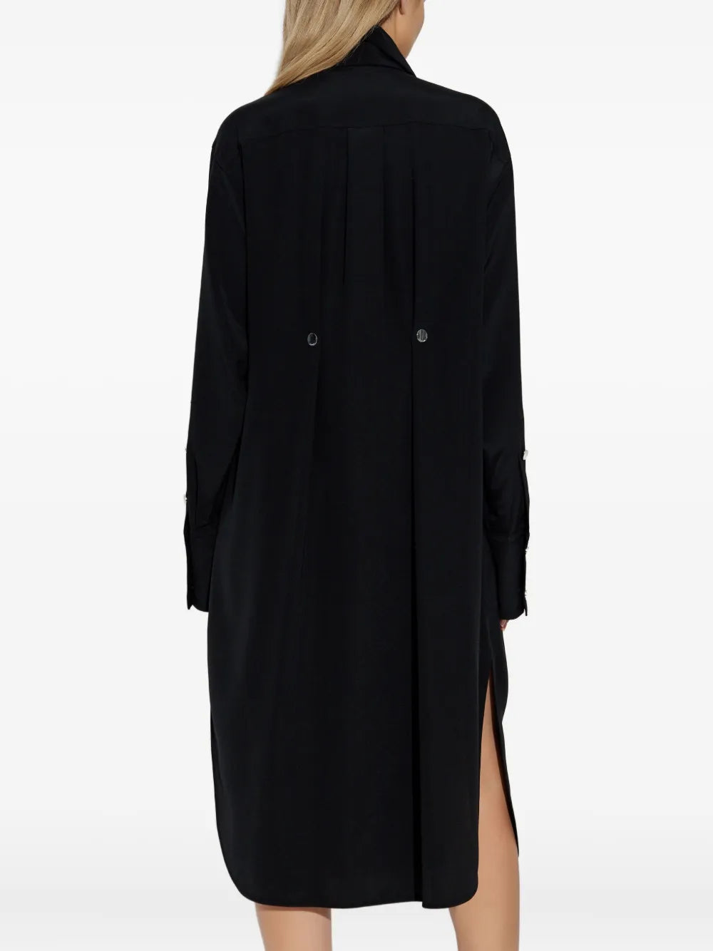Esopo silk shirt scarf dress, black