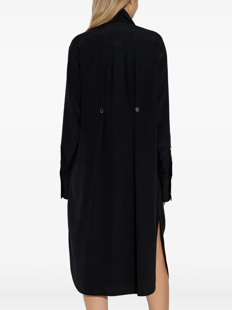 Esopo silk shirt scarf dress, black