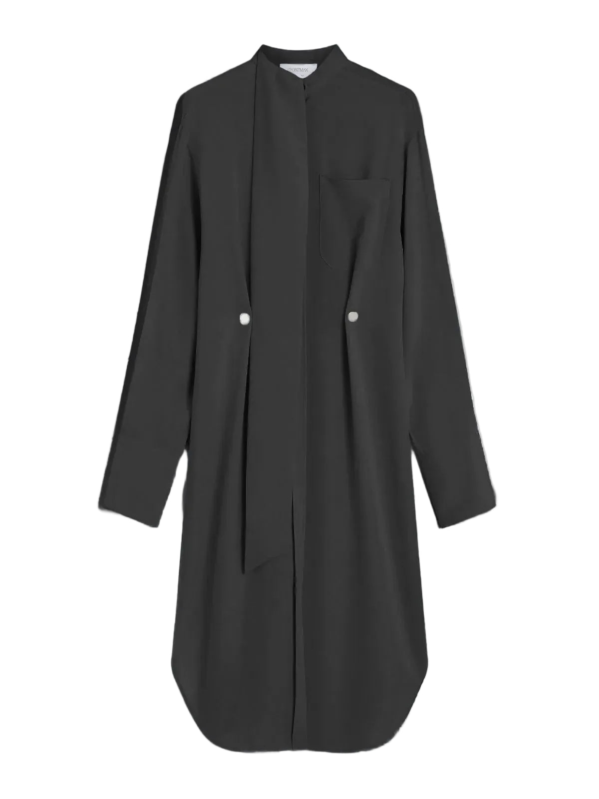 Esopo silk shirt scarf dress, black