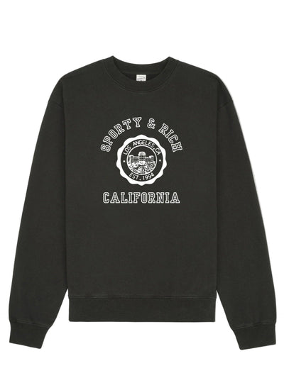 California emblem crewneck, faded black