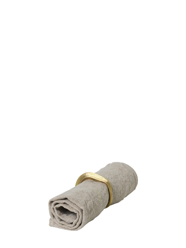 Flow napkin rings, brass, set of 4