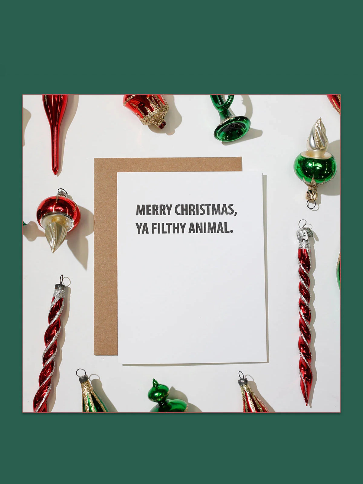 Filthy Animal Christmas Card