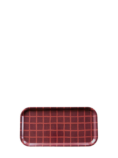 Rutig tray, red