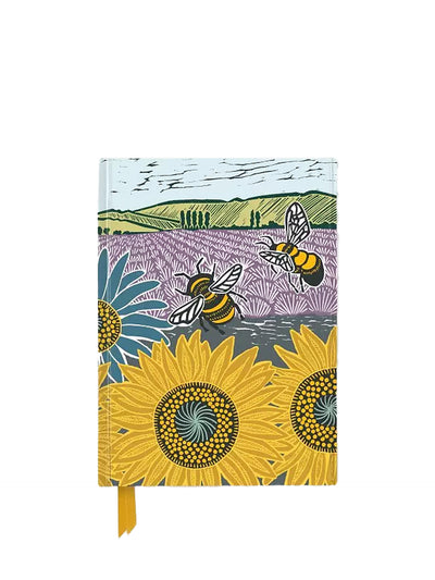 Foiled journal Kate Heiss's Sunflower fields, lined (A5)