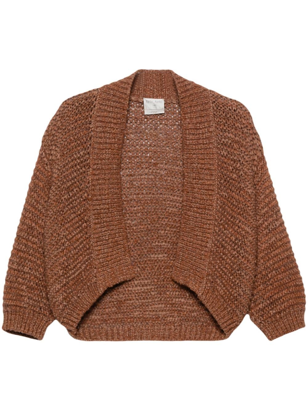 Boucl' chamois tape cardigan, caramel