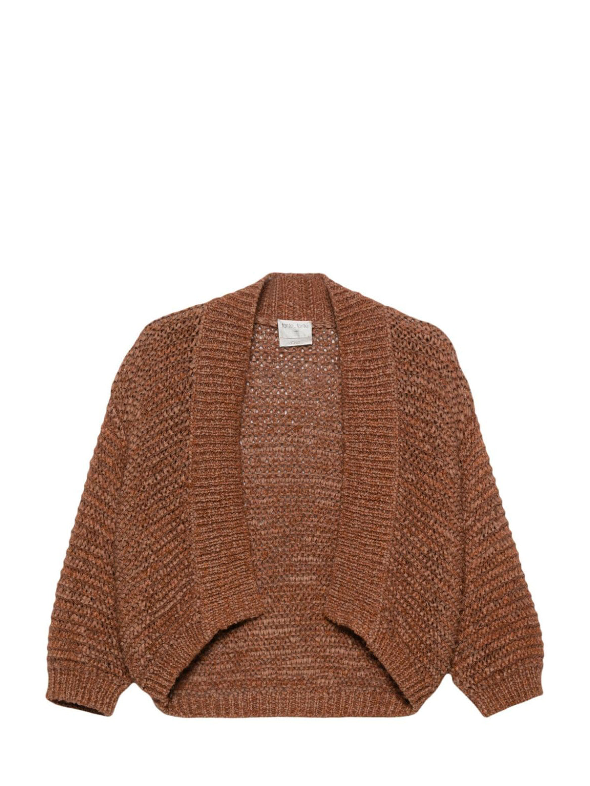 Boucl' chamois tape cardigan, caramel