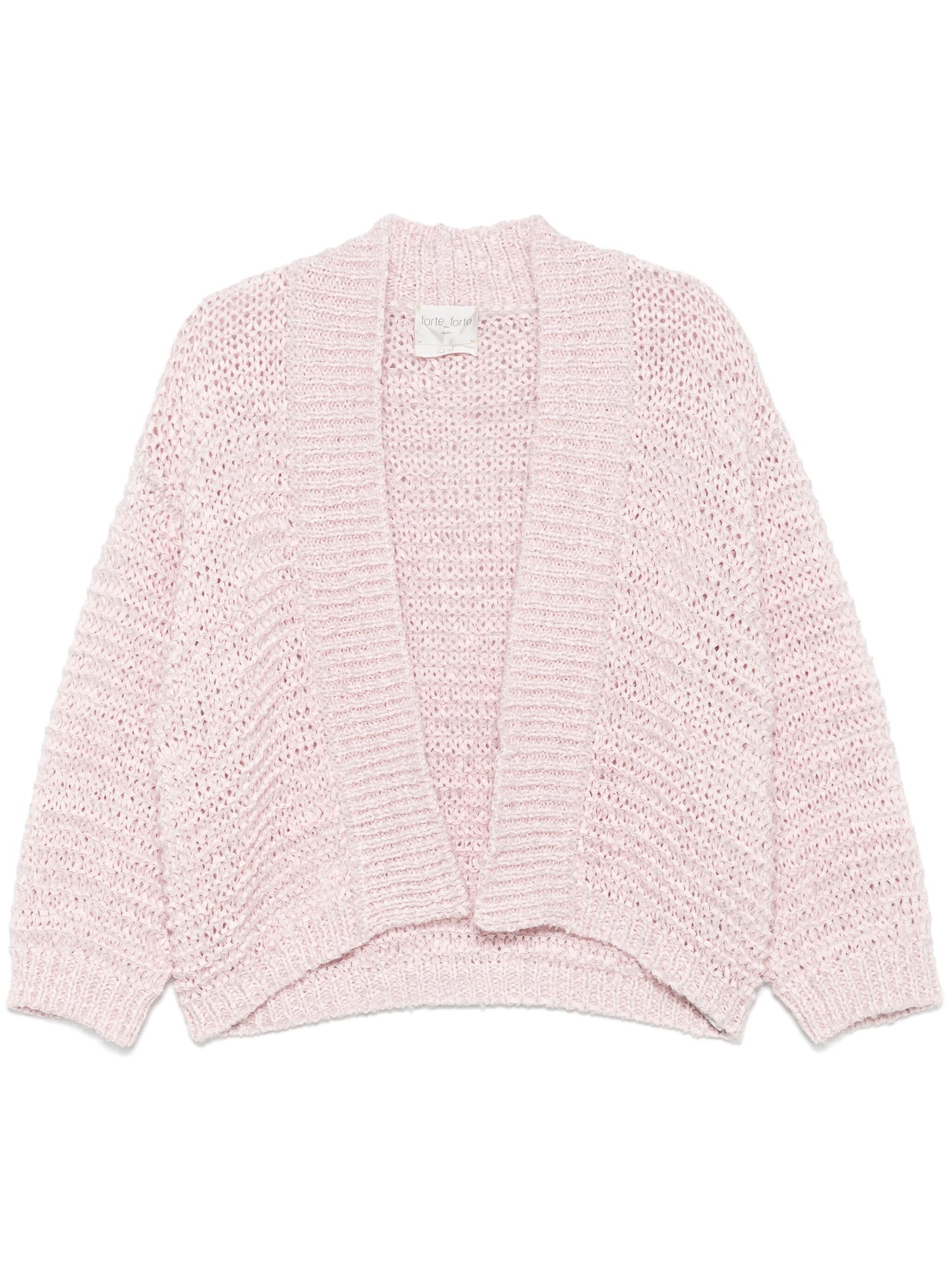 Boucl' chamois tape cardigan, rose