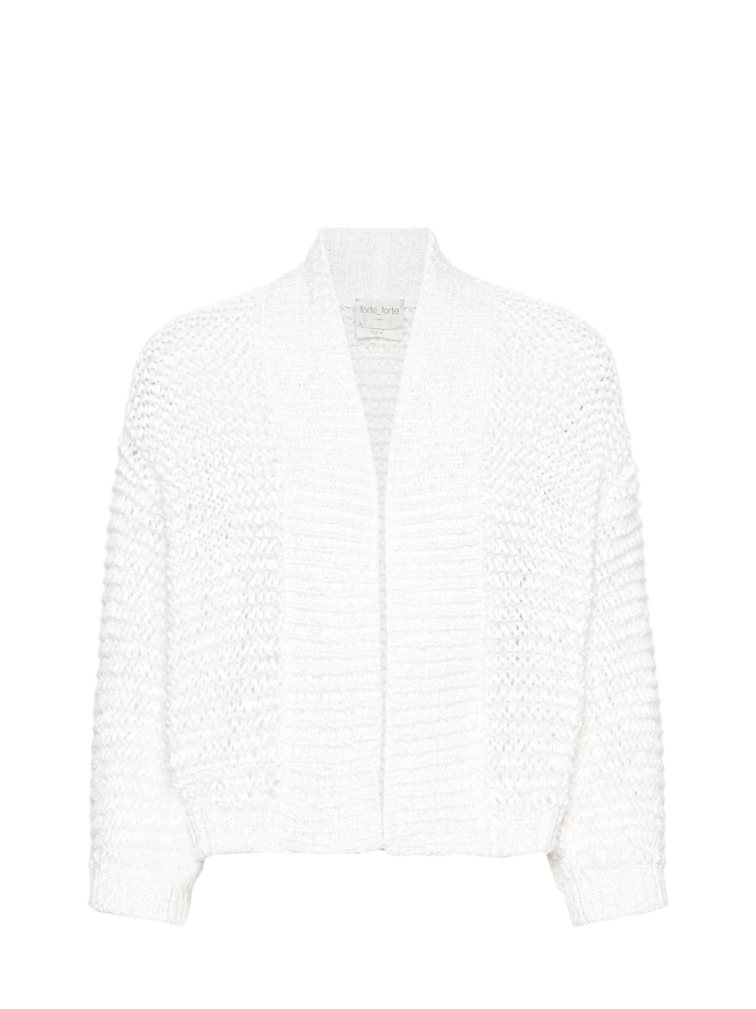 Boucl' chamois tape cardigan, white