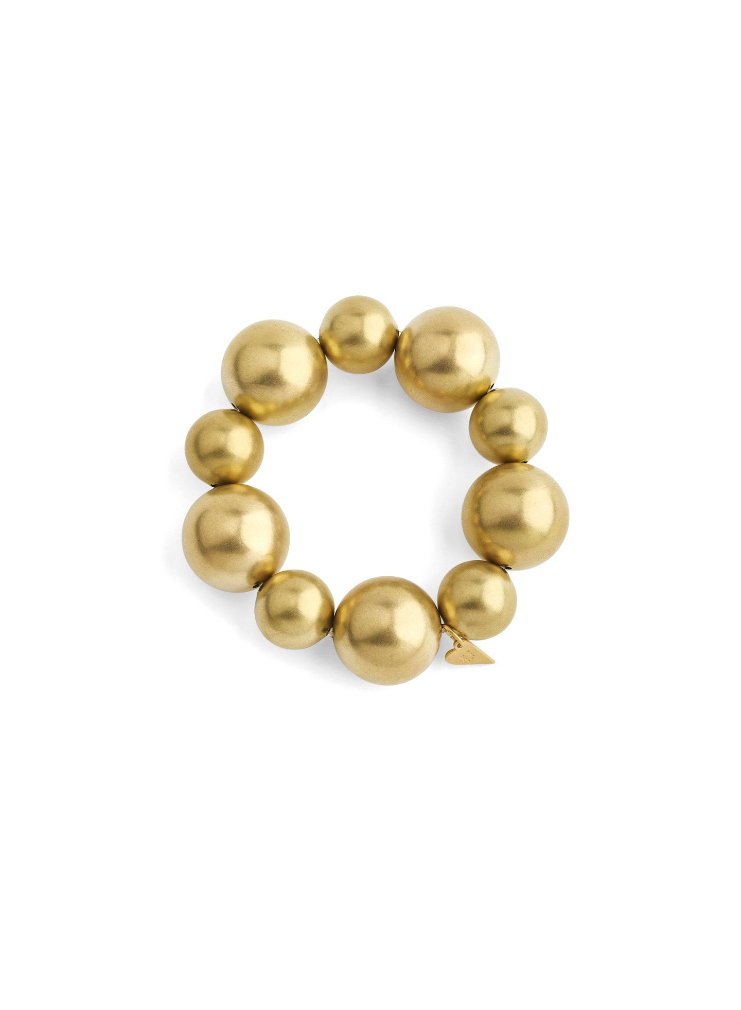 Brass beads bracelet, bronze