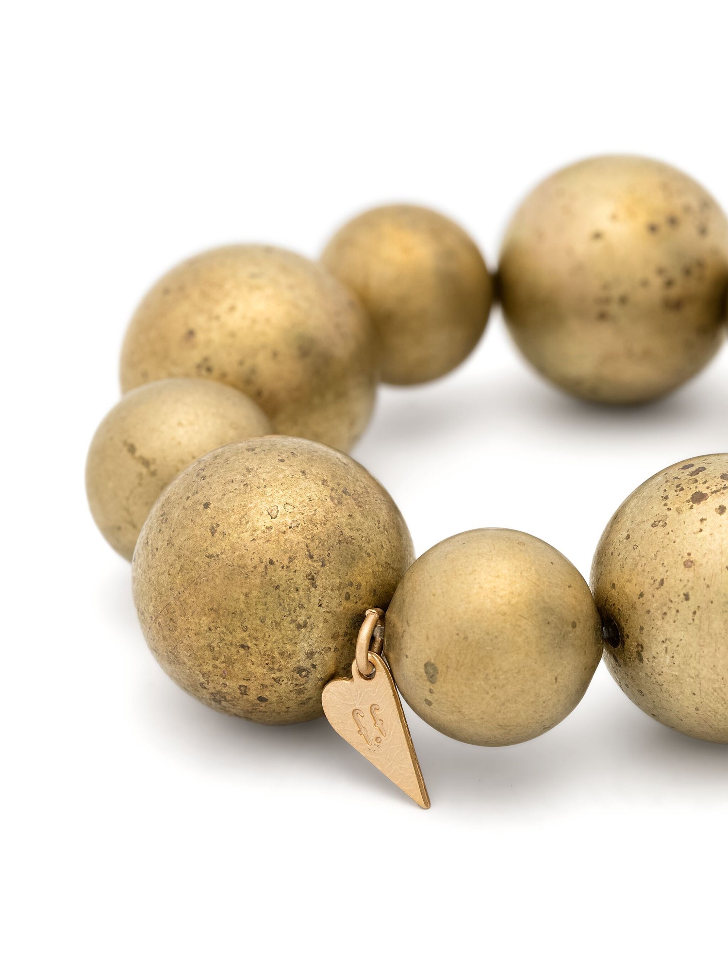 Brass beads bracelet, bronze