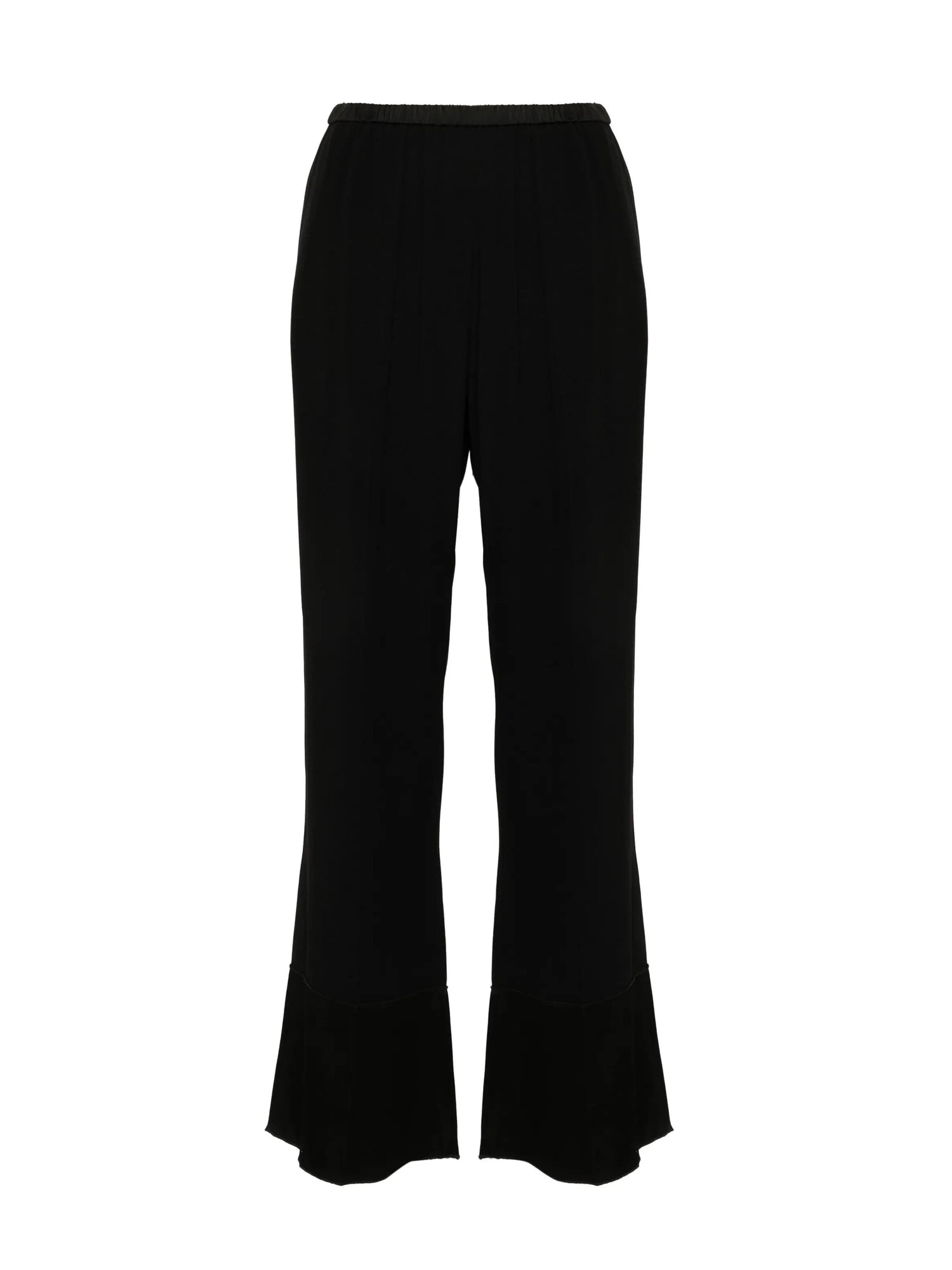 Envers satin flared pants, black