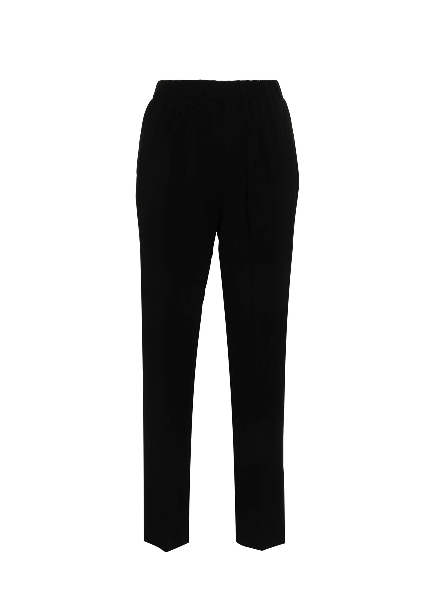 Essential stretch cady crepe pants, black