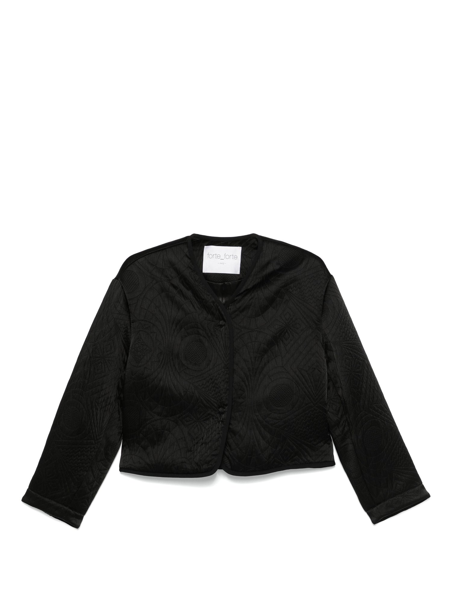 Matelassé couture spencer jacket, black