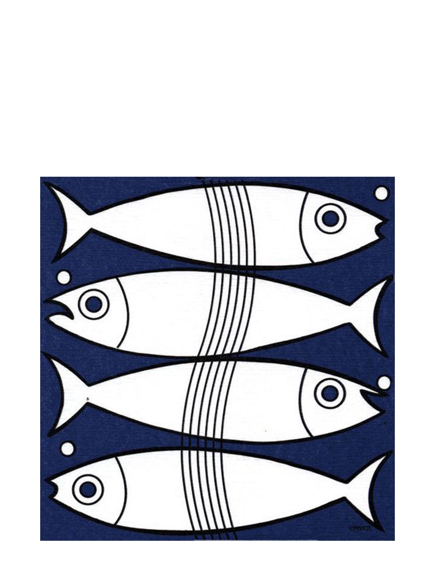 Cocktail napkins (25x25cm), Fish