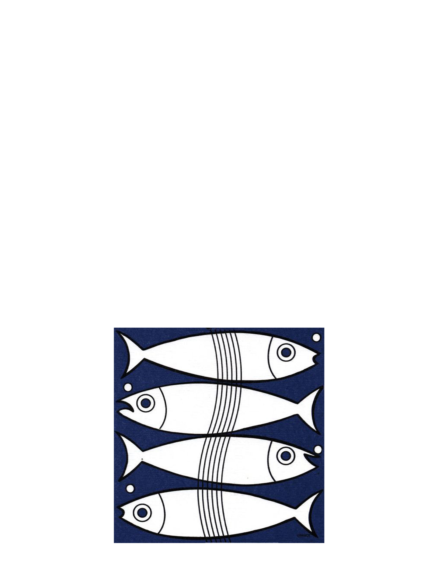 Cocktail napkins (25x25cm), Fish