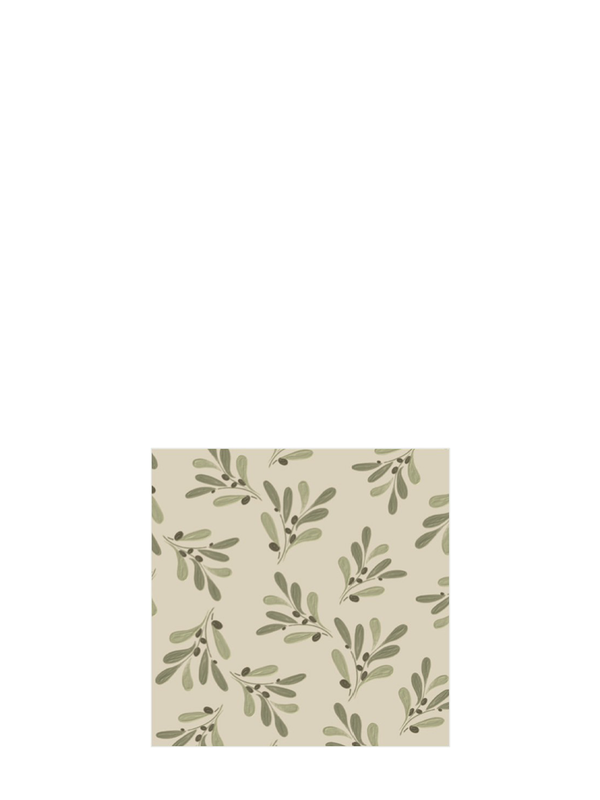 Olive branch cocktail napkins (25 x 25cm)