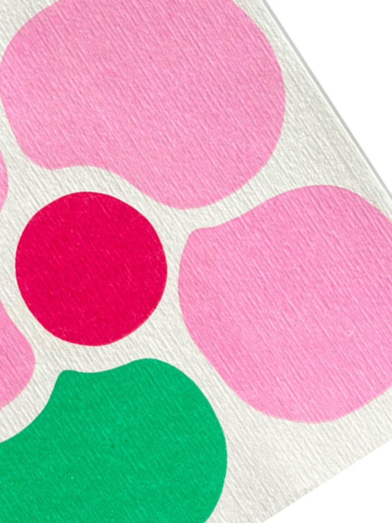 Flower pop cocktail napkin, pink (25x25cm)