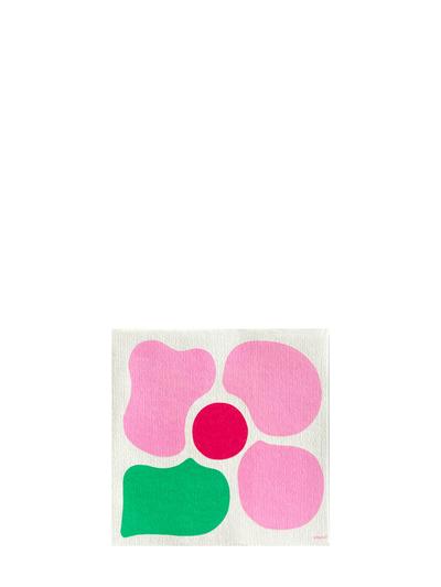 Flower pop cocktail napkin, pink (25x25cm)