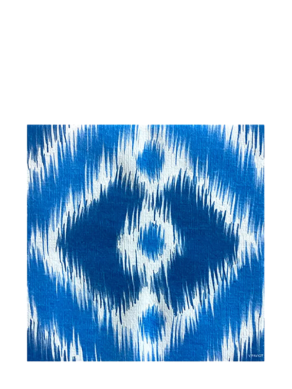 Ikat dinner napkins, blue (40x40cm)