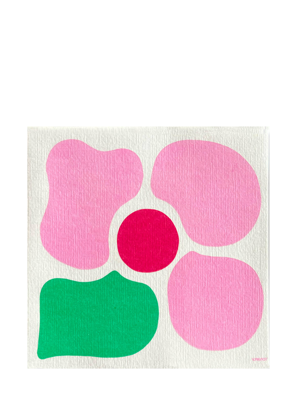 Flower pop dinner napkin, pink (40x40cm)