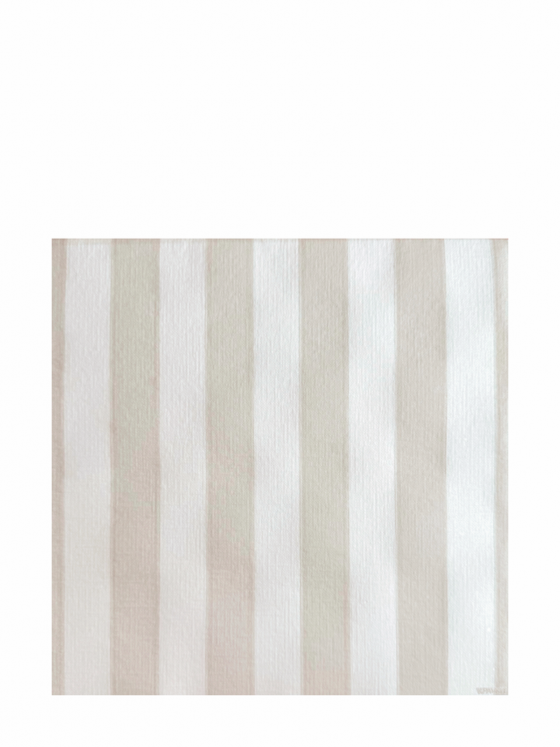 Striped dinner napkins, beige (40 x 40cm)
