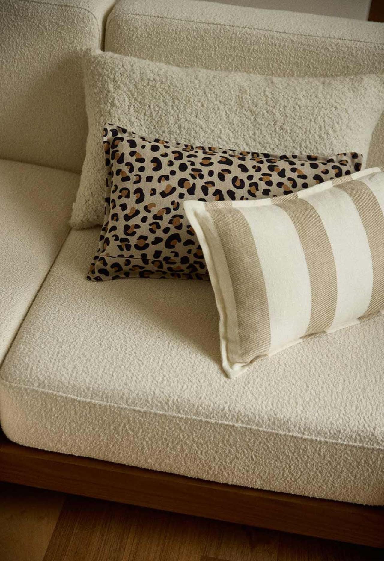Bastide cushion cover, natural stripes (50 x 50 cm)