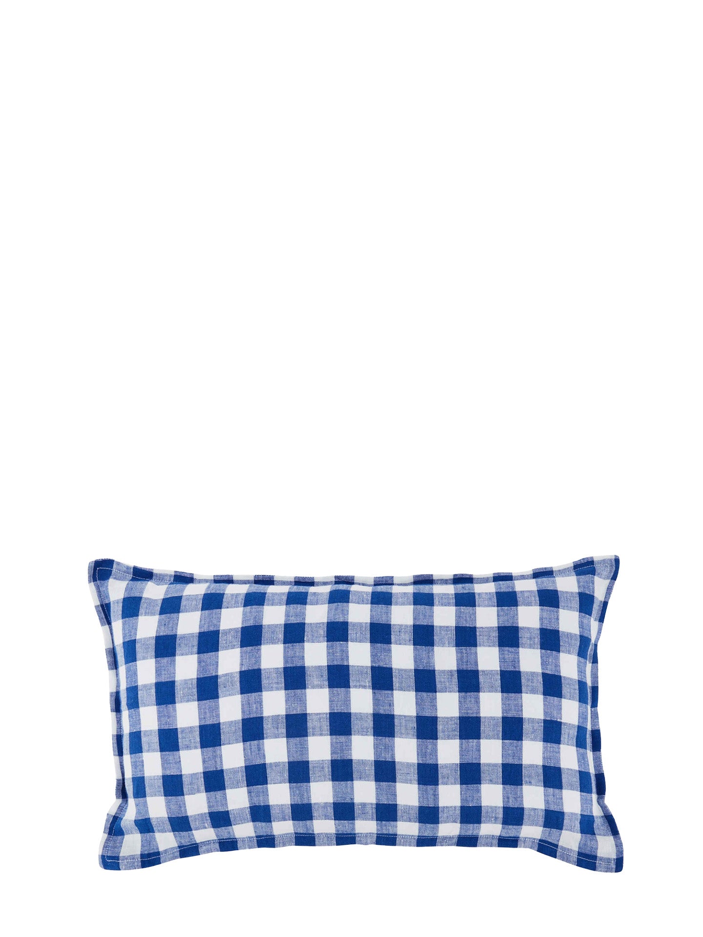 Taormina vichy cushion cover, blue XL gingham (30 x 50 cm)