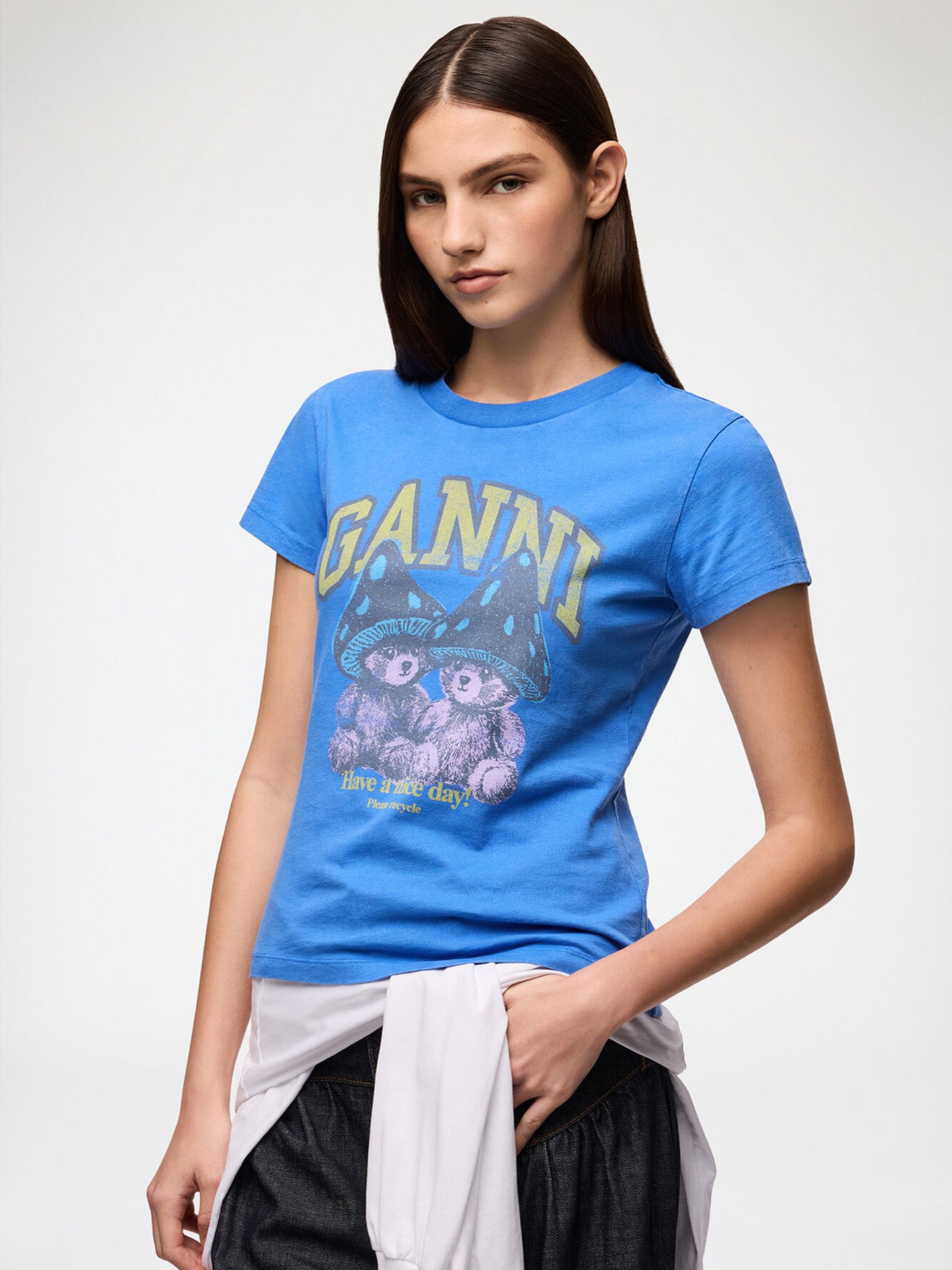 Future heavy jersey baby fit teddy mushroom t-shirt, strong blue