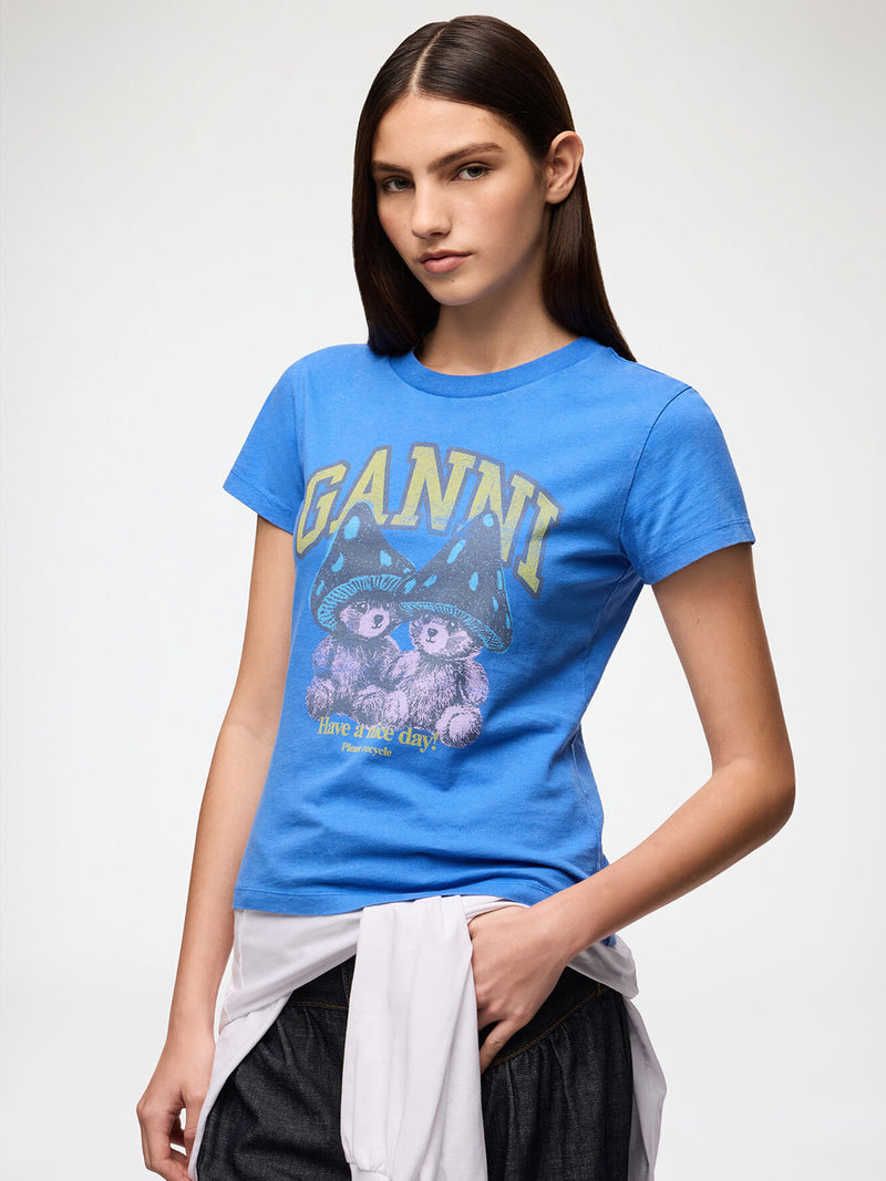 Future heavy jersey baby fit teddy mushroom t-shirt, strong blue