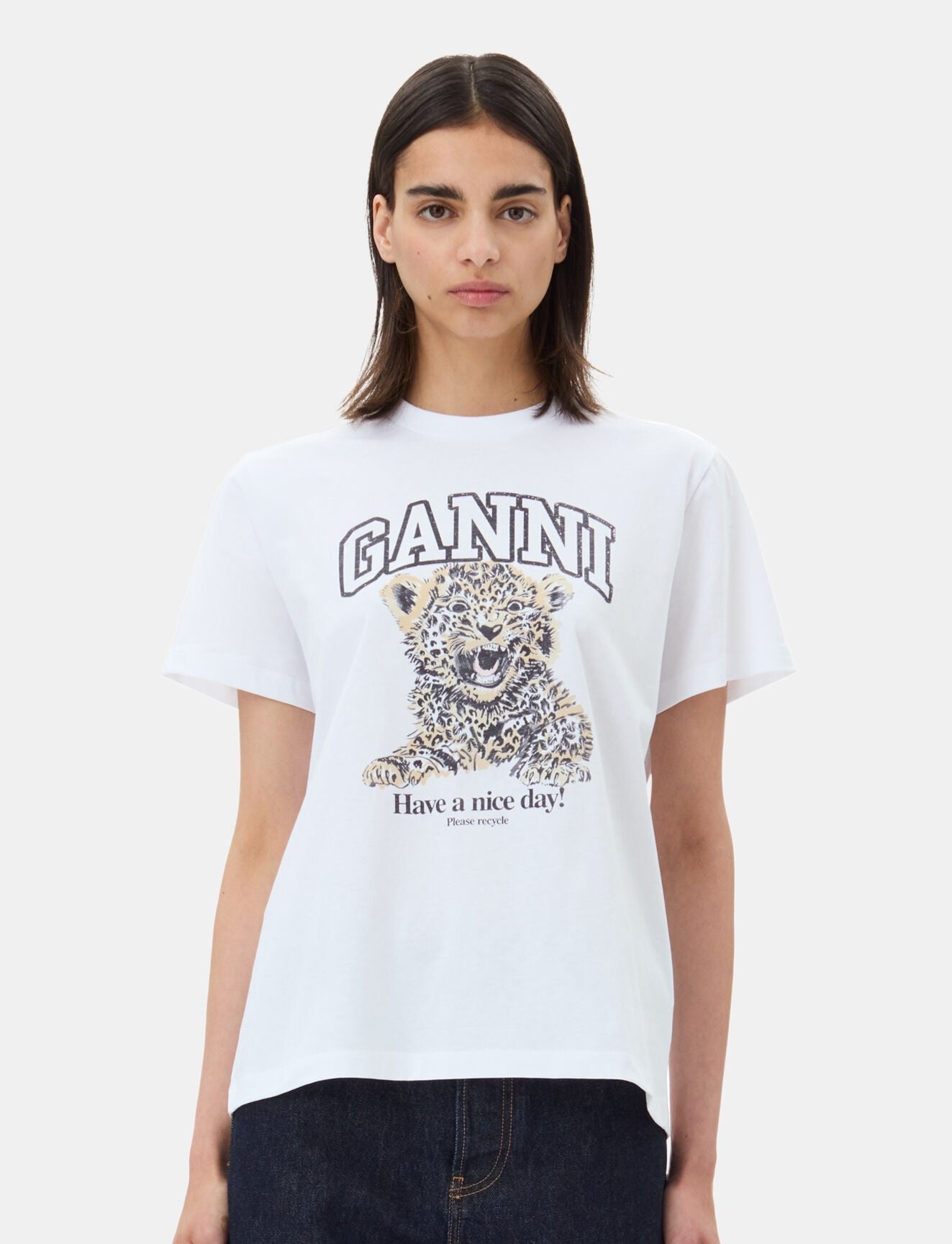 Basic Jersey Leopard Relaxed T-shirt, leopard