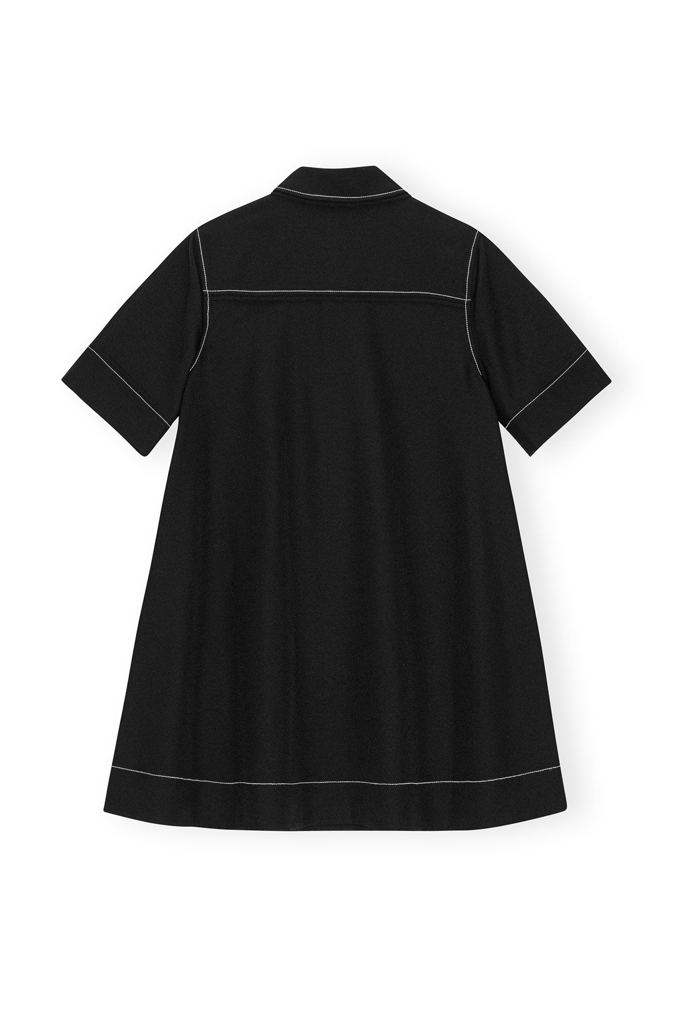 Crepe Sable Mini Dress, black