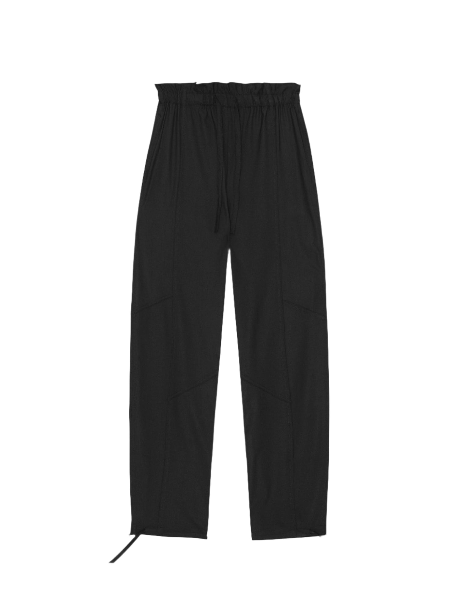 Drapey Melange Elasticated Waist Pants, black