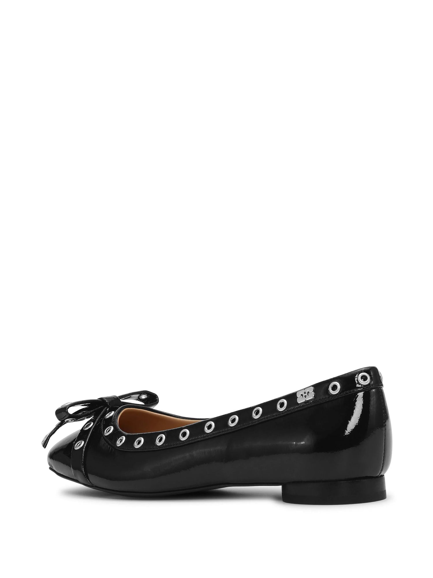 Eyelets Bow Ballerina Naplack, black