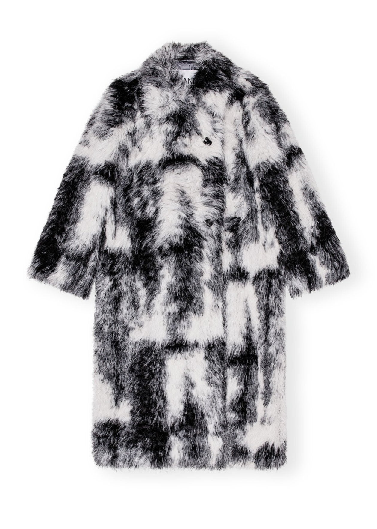 Faux Fur Coat, black