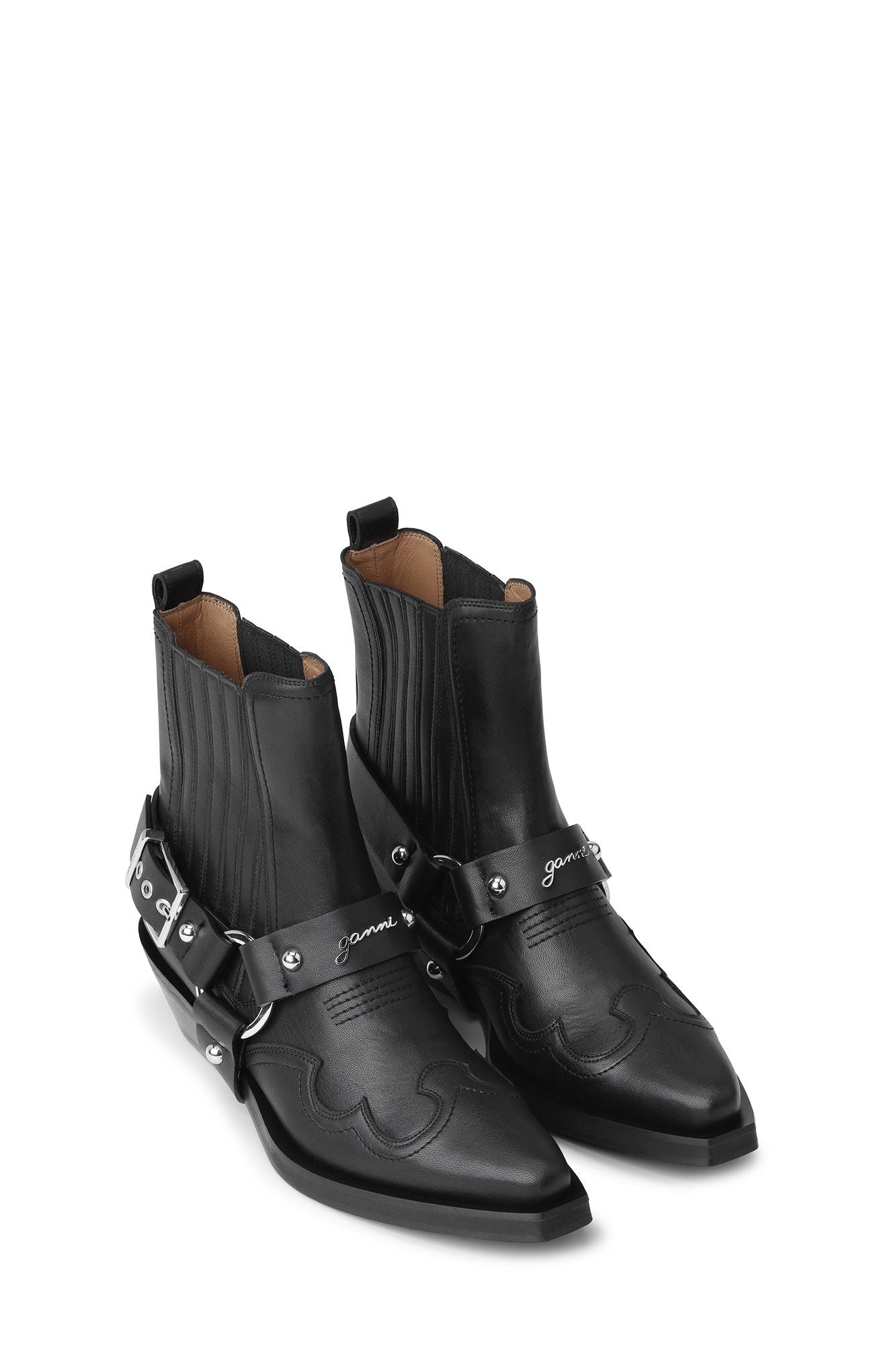 Fitted Chelsea Western Boot, black