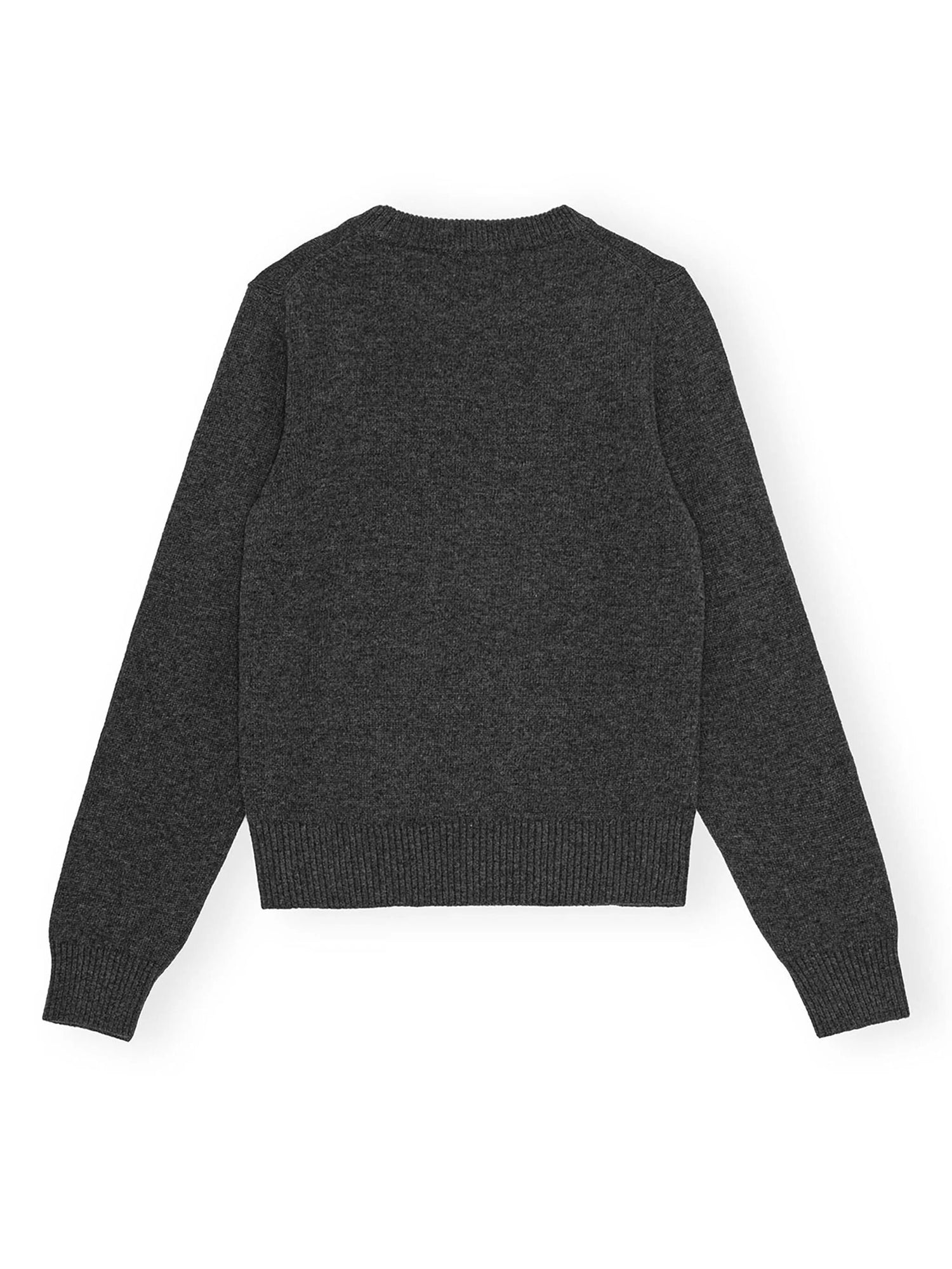 Graphic Wool Mix Bear Crewneck, gray quill