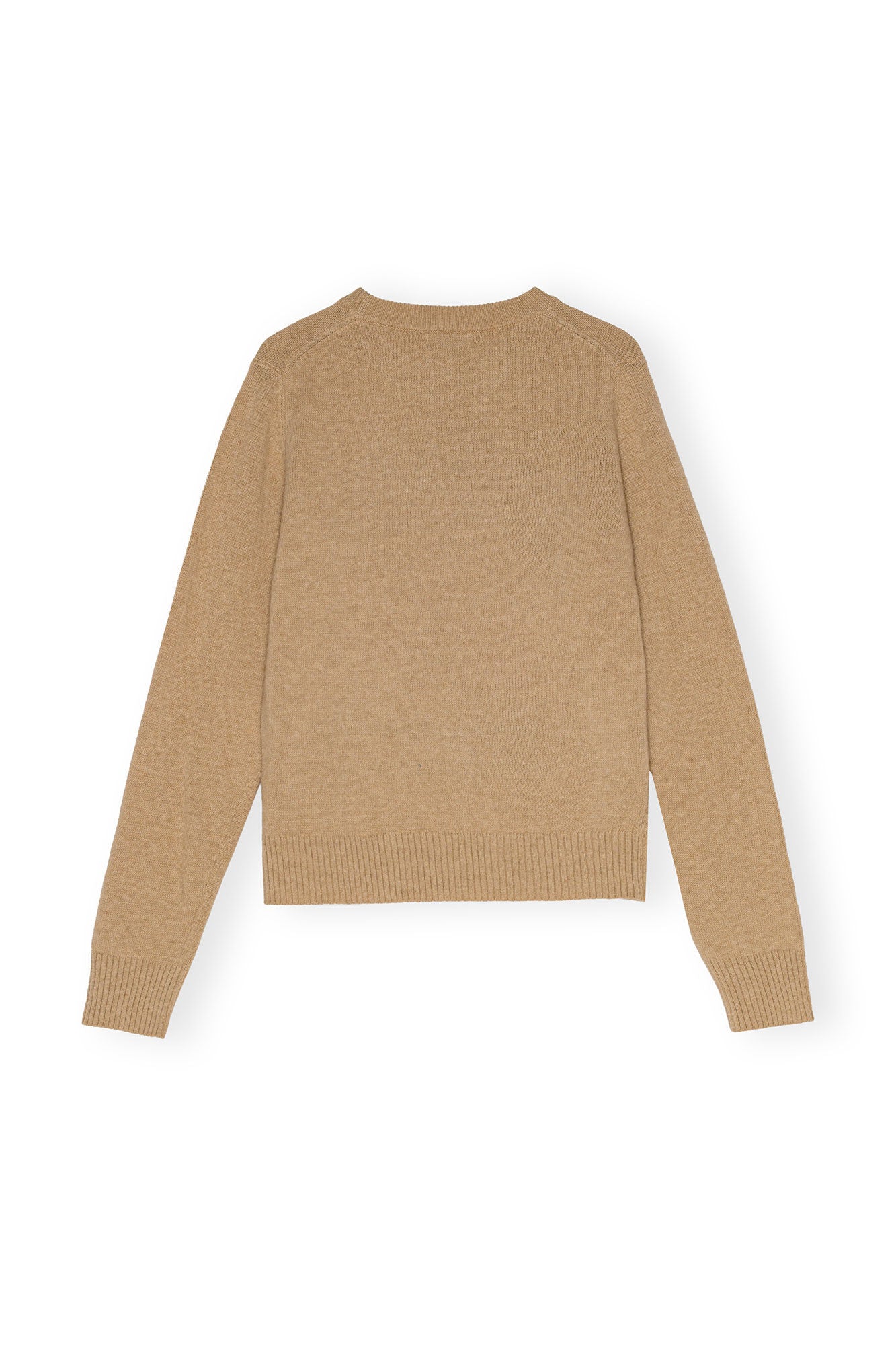 Graphic Wool Mix Cherry Crewneck, safari