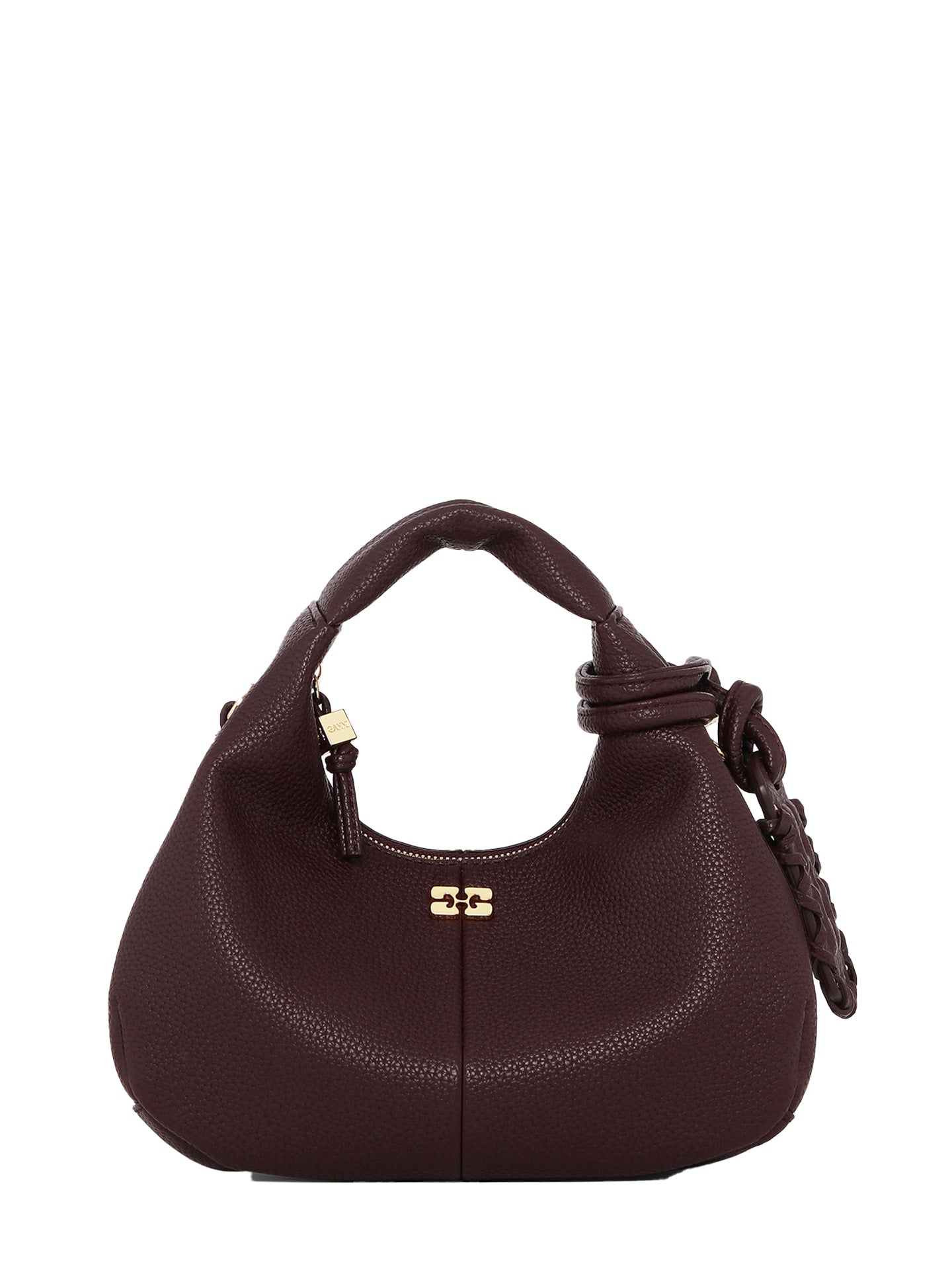 Hobo mini grained bag, brown