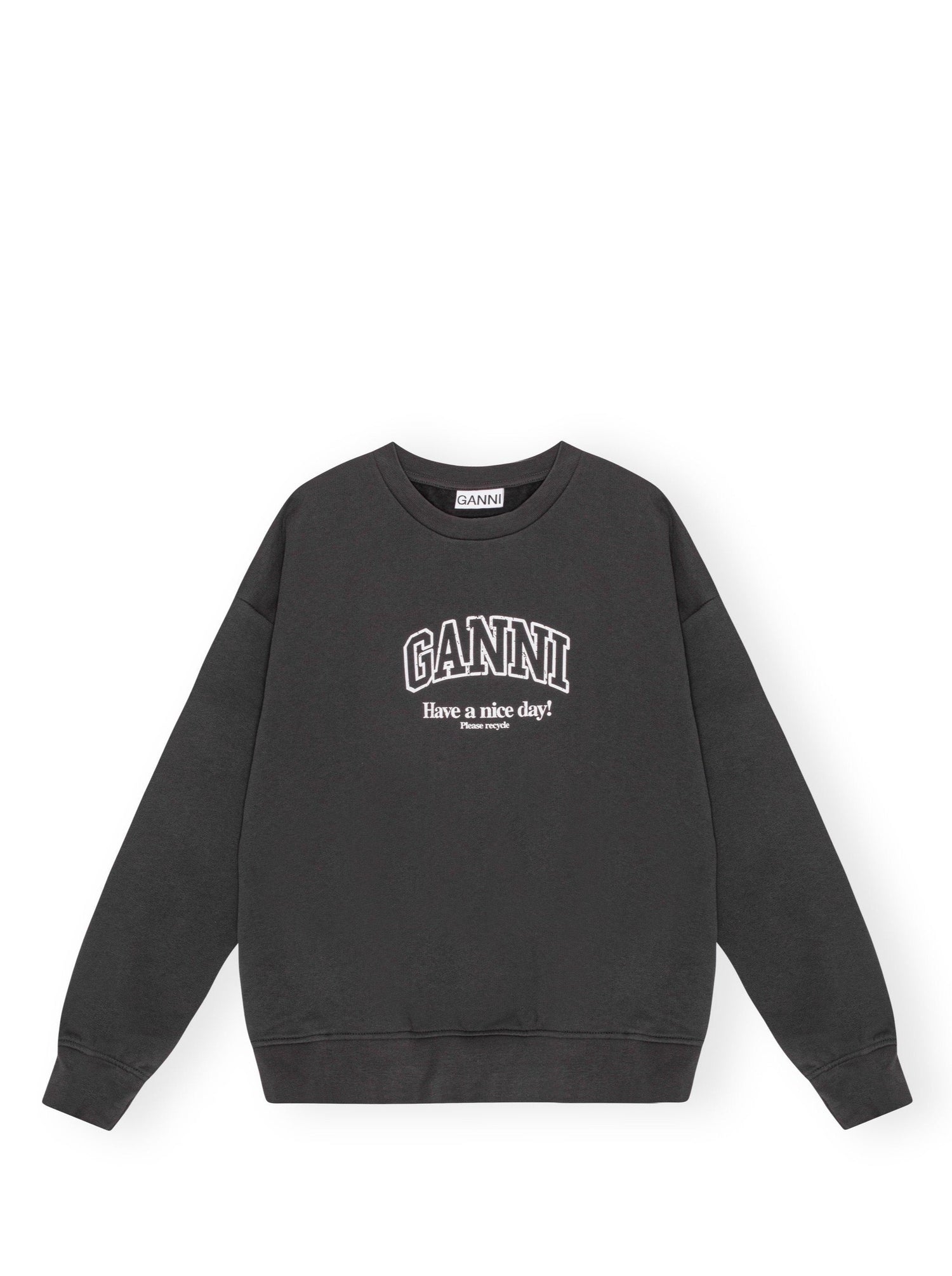 Isoli Ganni Oversized Sweatshirt, faded black