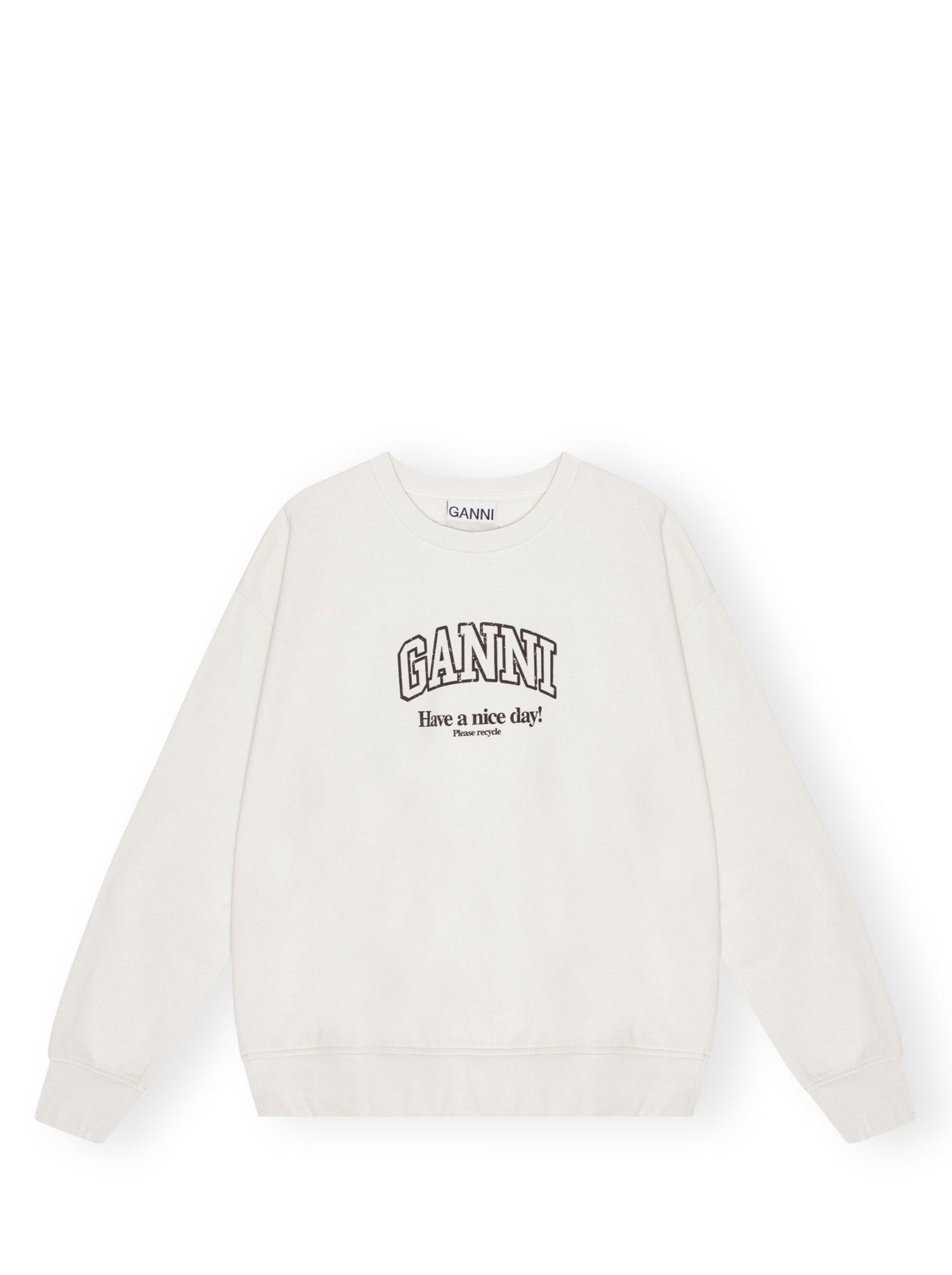 Isoli Ganni Oversized Sweatshirt, ivory