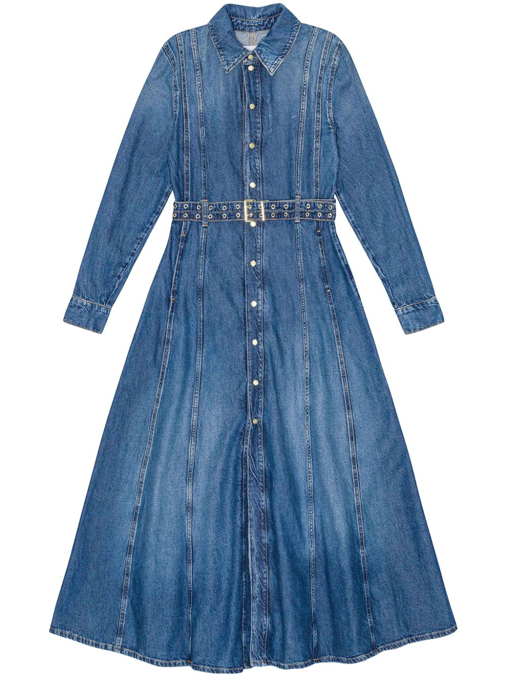 Light Denim Maxi Dress, mid blue vintage