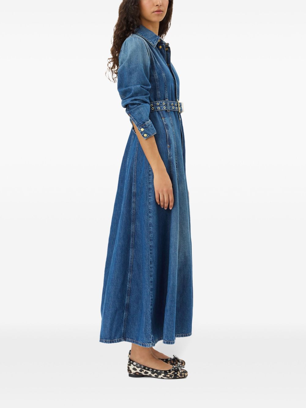 Light Denim Maxi Dress, mid blue vintage