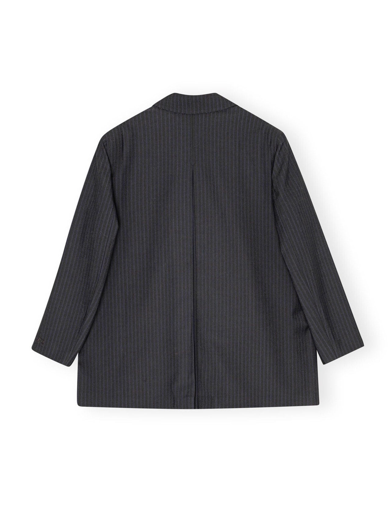 Melange Stripe Suiting Oversized Blazer, phantom