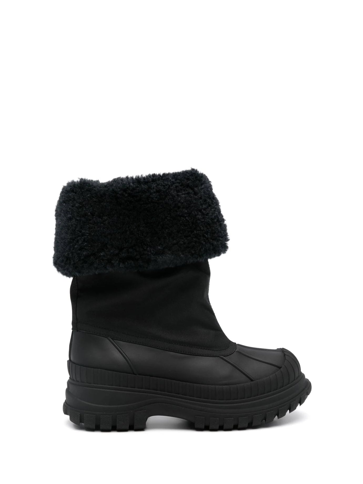 Outdoor High Shaft Shearling Boot, black