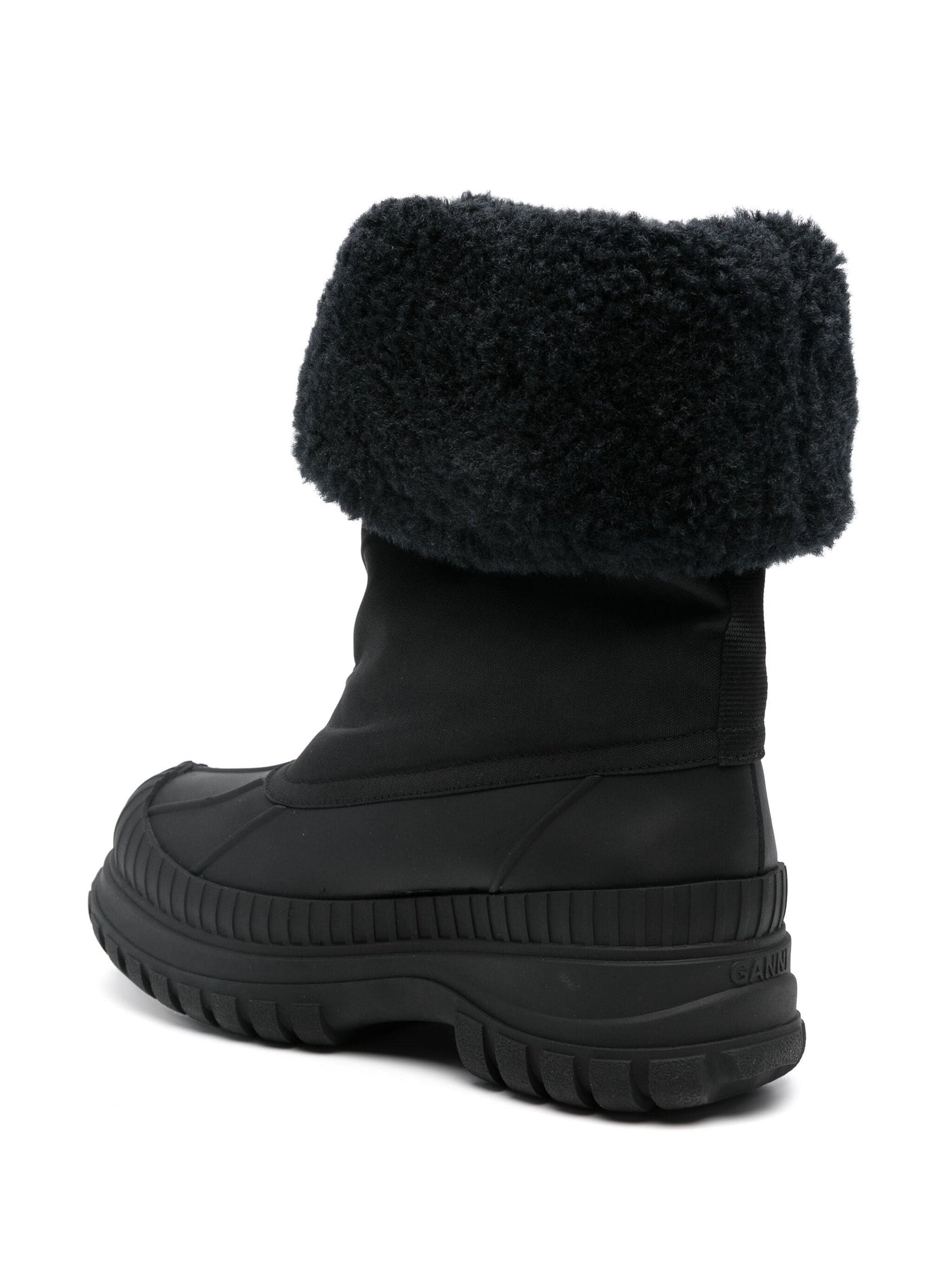 Outdoor High Shaft Shearling Boot, black