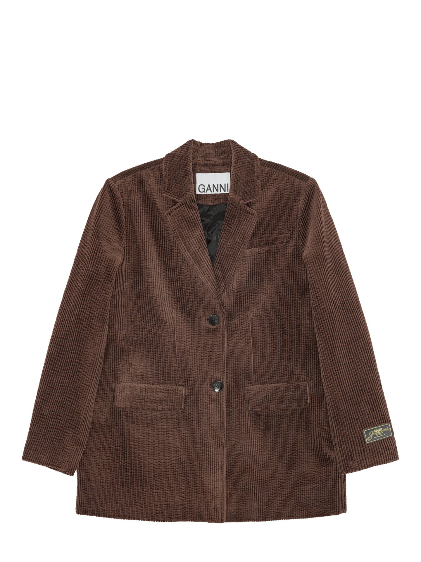 Seersucker corduroy blazer, brown