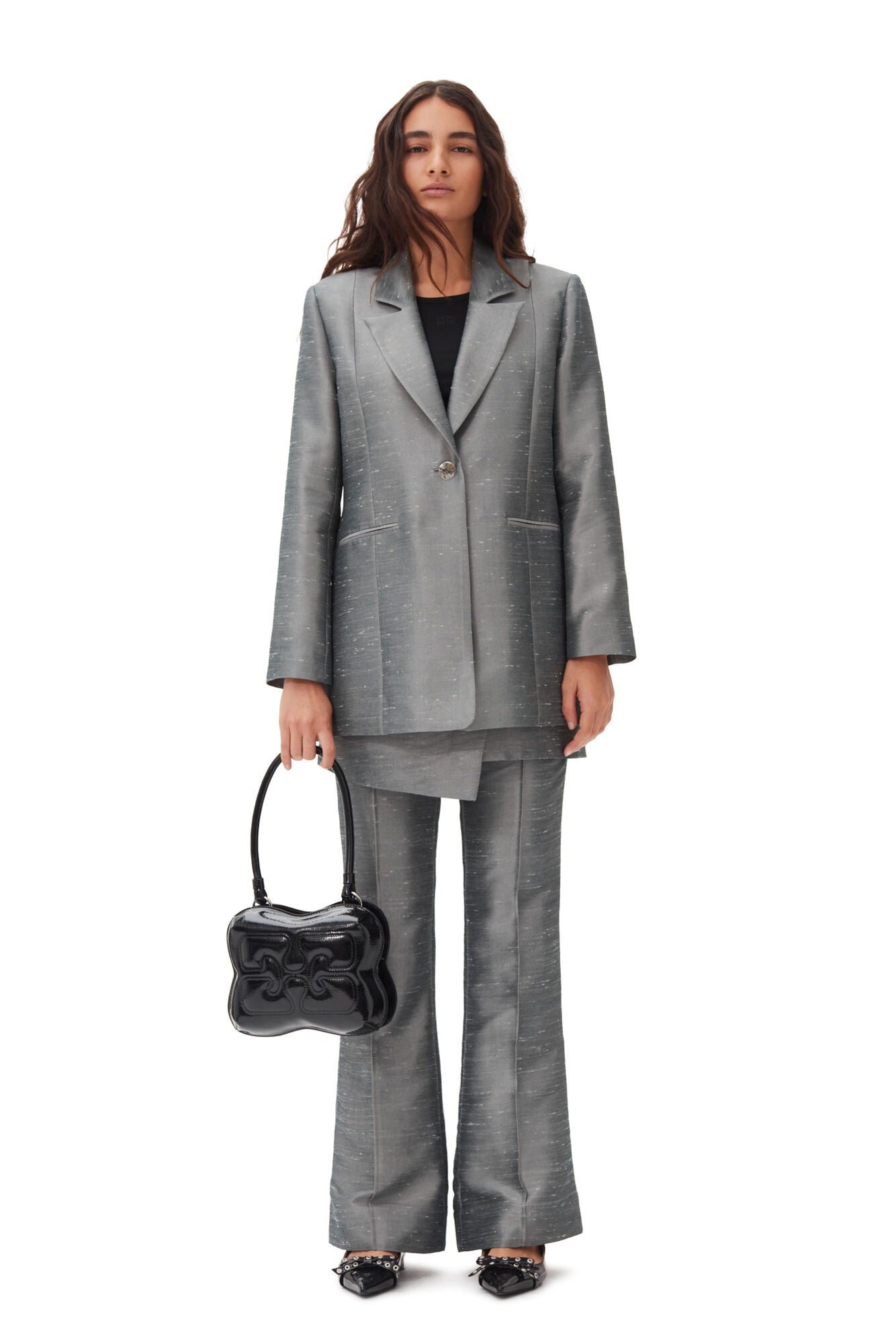 Shantoon Suiting Blazer, gray quill