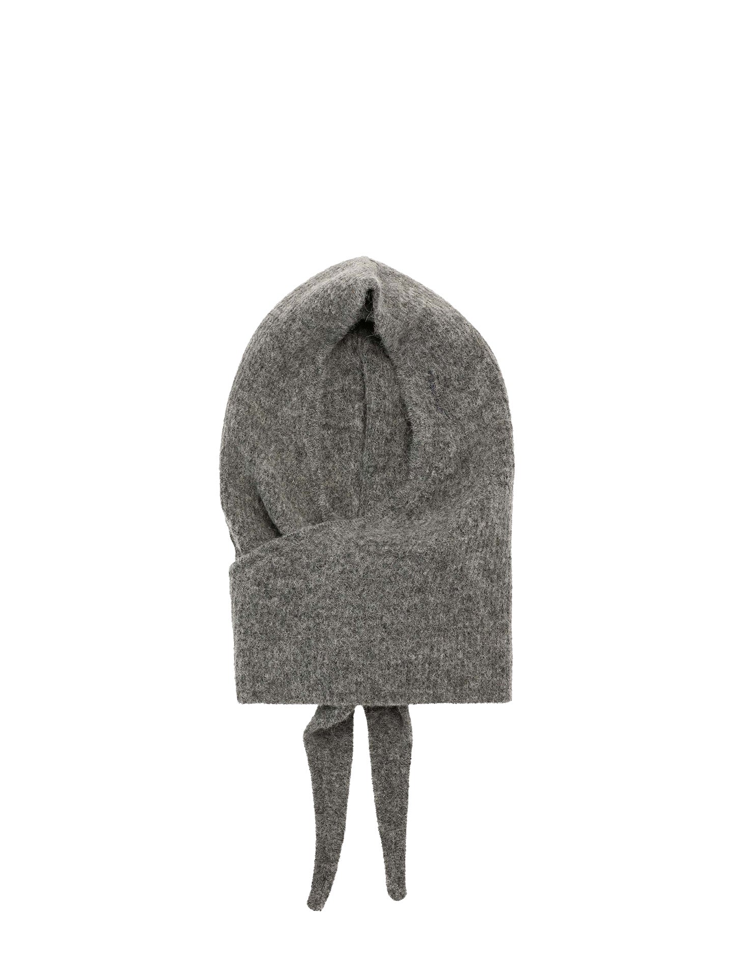 Soft wool balaclava, grey melange