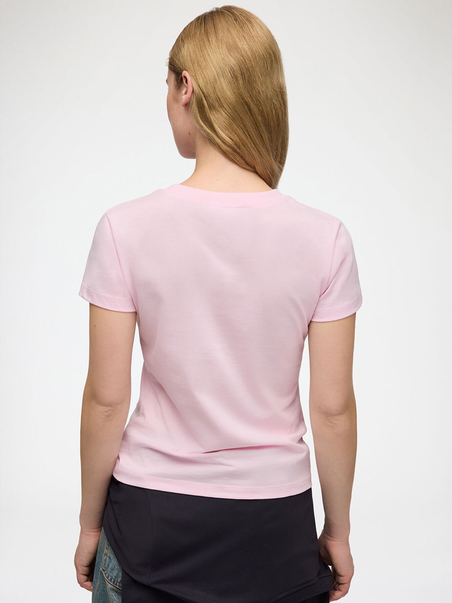 Baby fit teddy forest t-shirt, chalk pink